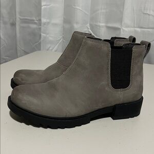 Sorel Emelie Waterproof Chelsea Ankle Boots Booties Gray Size 7